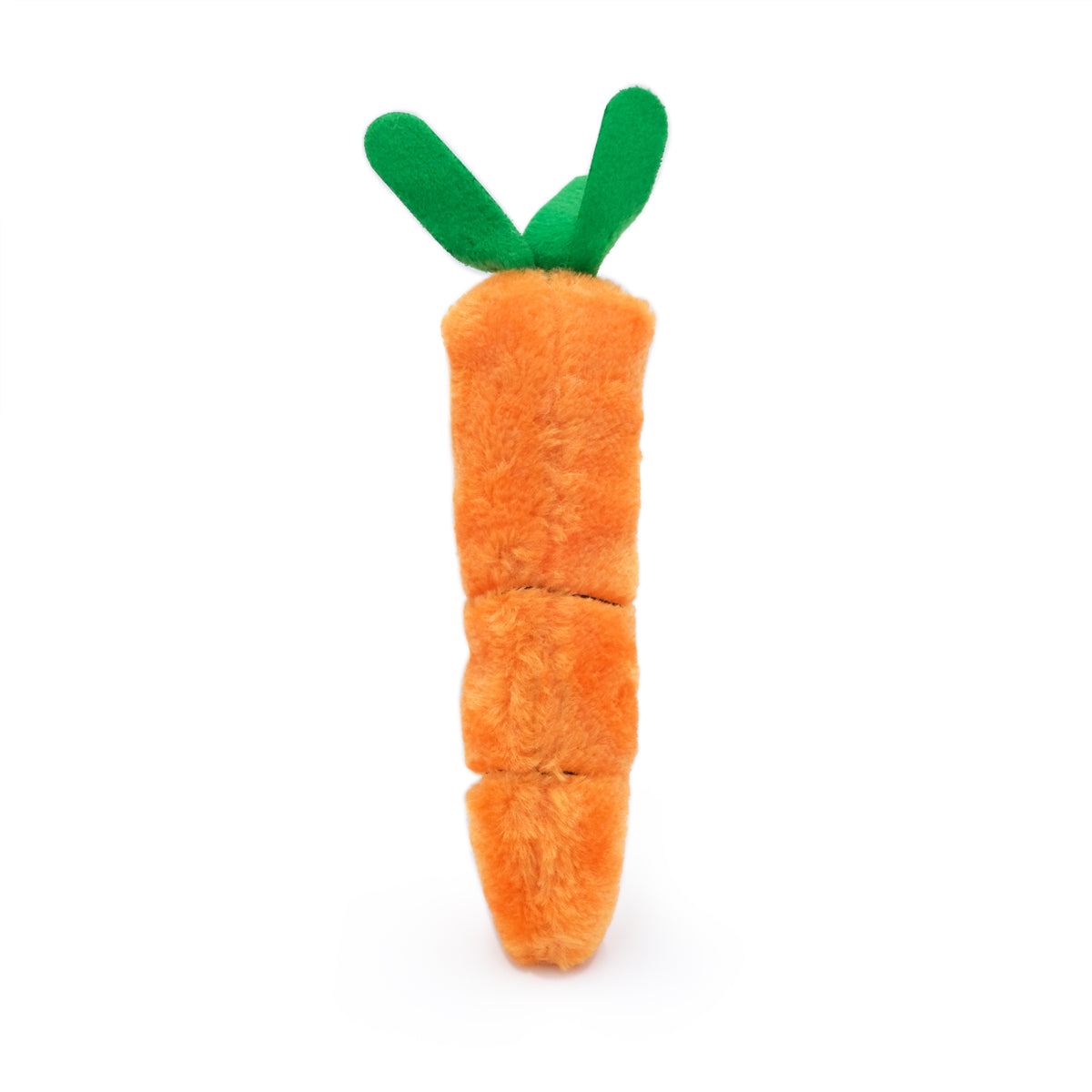 ZippyClaws Kickerz Carrot cat toy shown from the side to display its length
