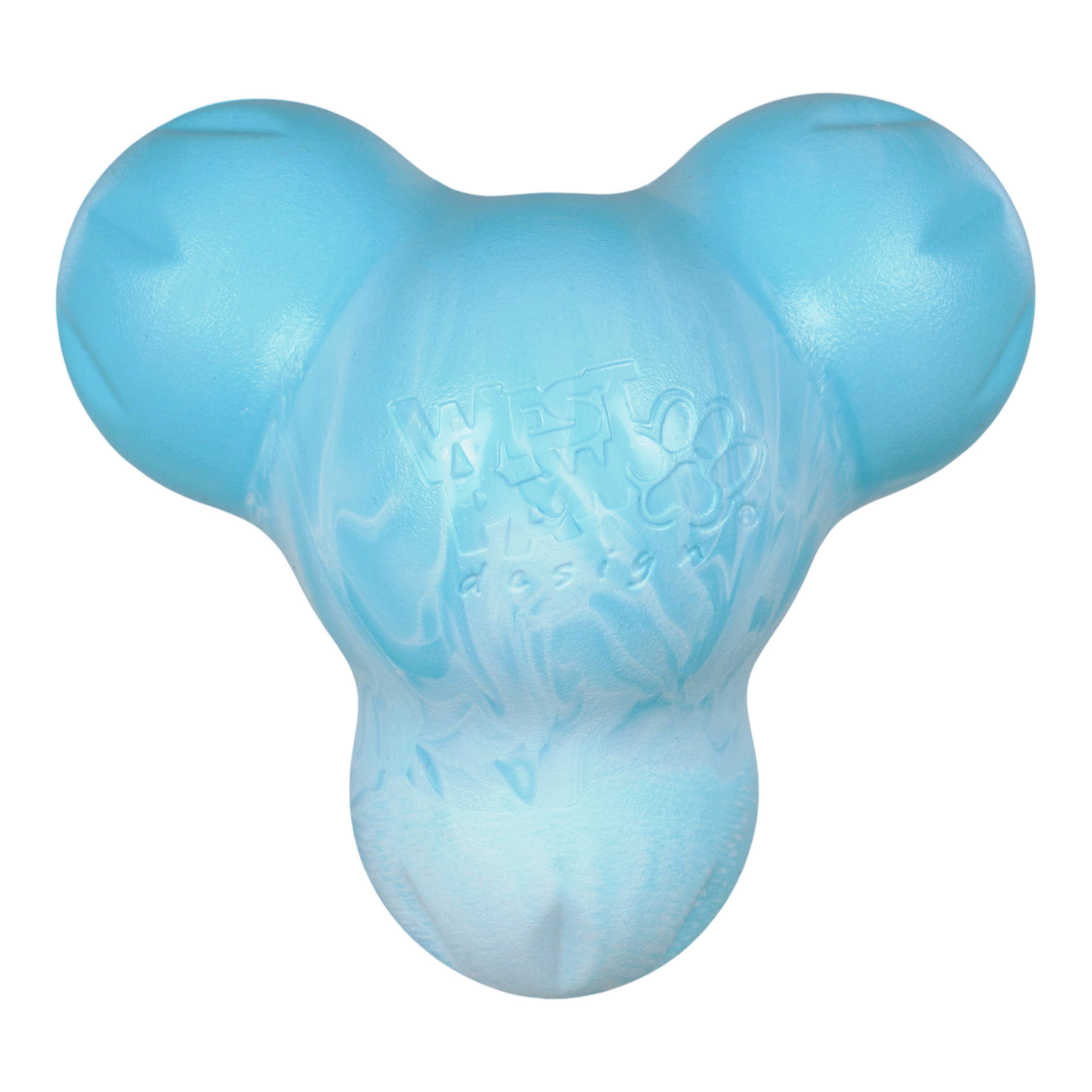 West Paw Tux Treat Dispensing Dog Toy - Small Aqua Swirl by PeekAPaw