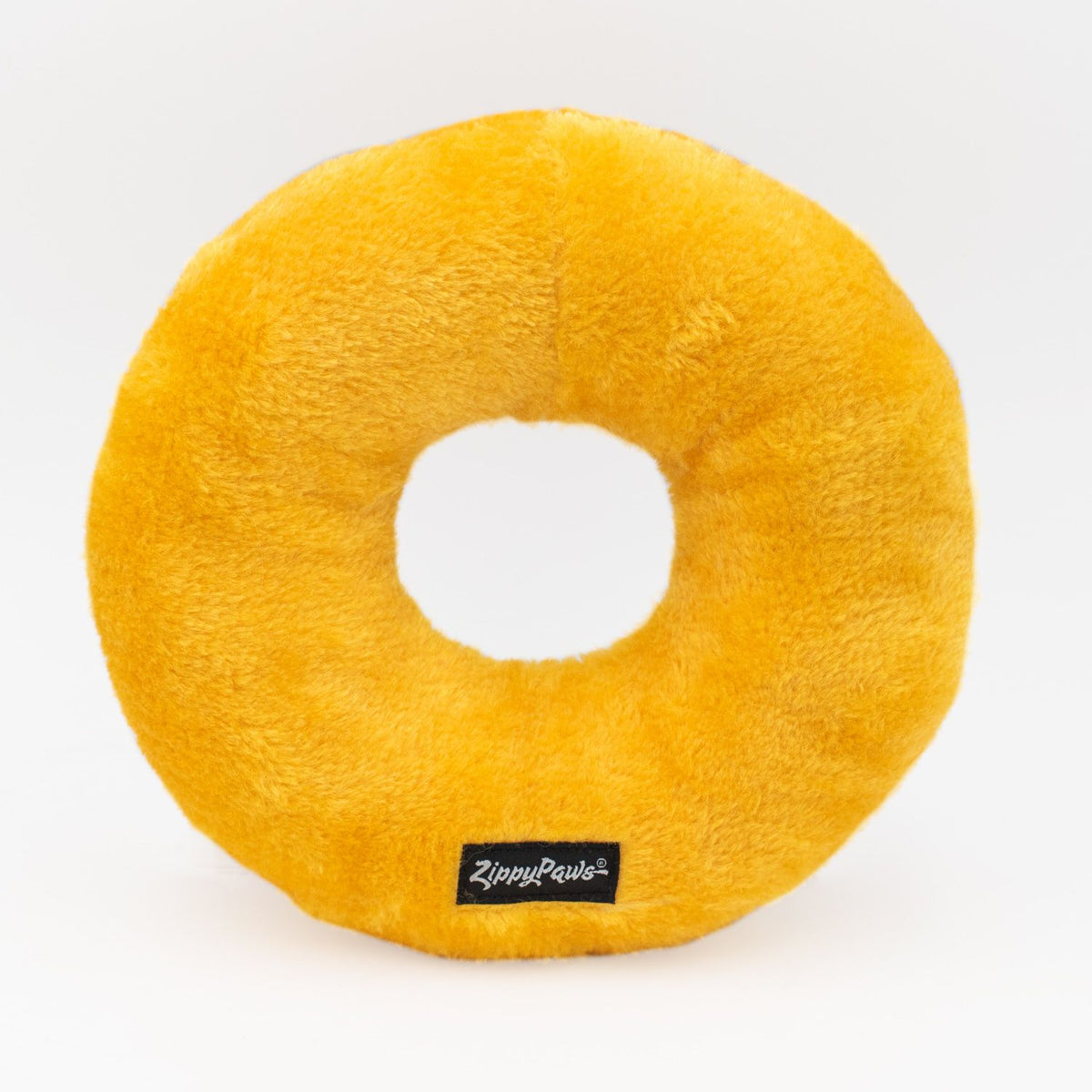Zippy Paws Jumbo Donutz Rainbow plush dog toy – reverse side