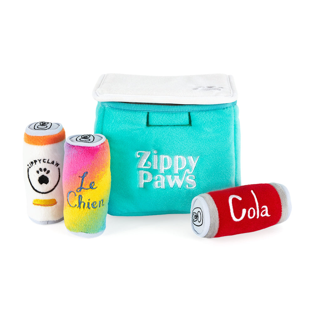 Zippy Paws Zippy Burrow Ice Chest interactive hide and seek dog toy