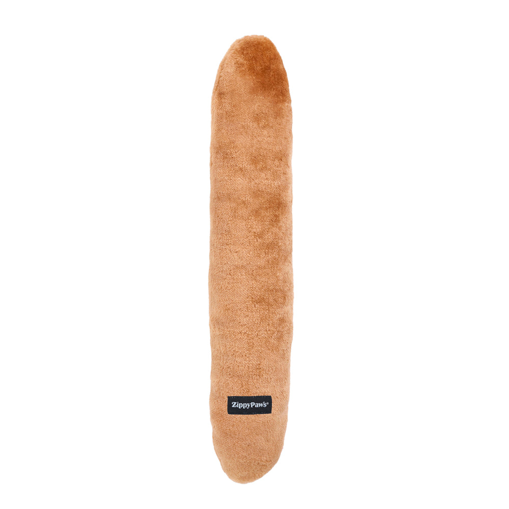 Jigglerz Baguette seen from behind with the Zippy Paws tag