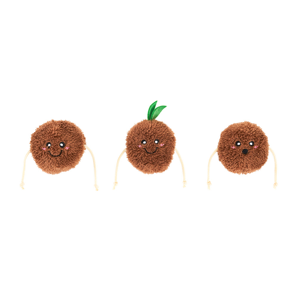 The three squeaky meatballs that come with the Spaghetti and Meatballs burrow