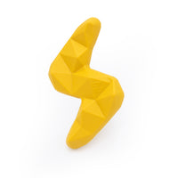 Zippy Paws ZippyTuff Plus Lightning Bolt dog toy, yellow rubber bolt