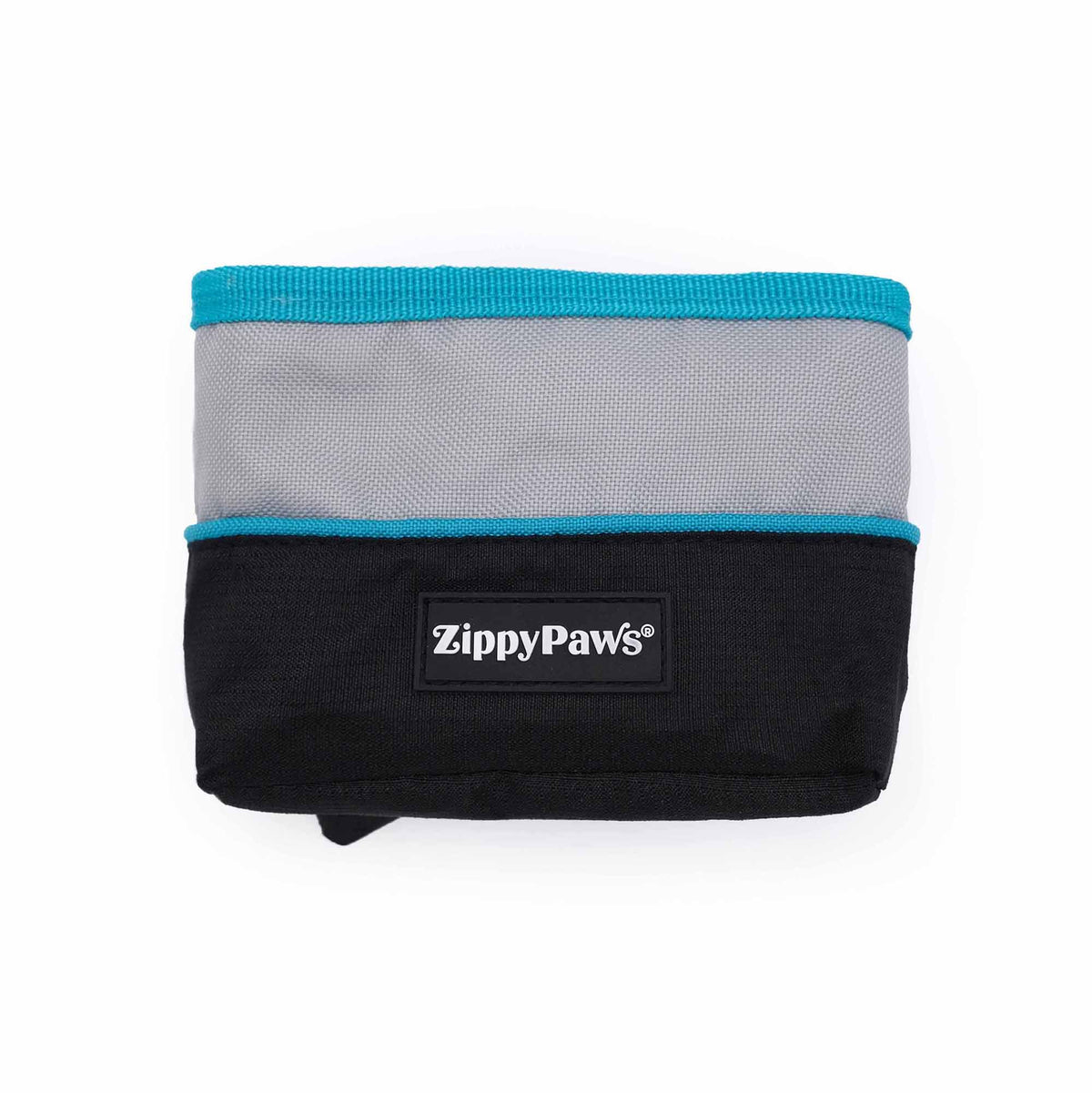 Zippy Paws Adventure Bowl clipped to a lead on a walk