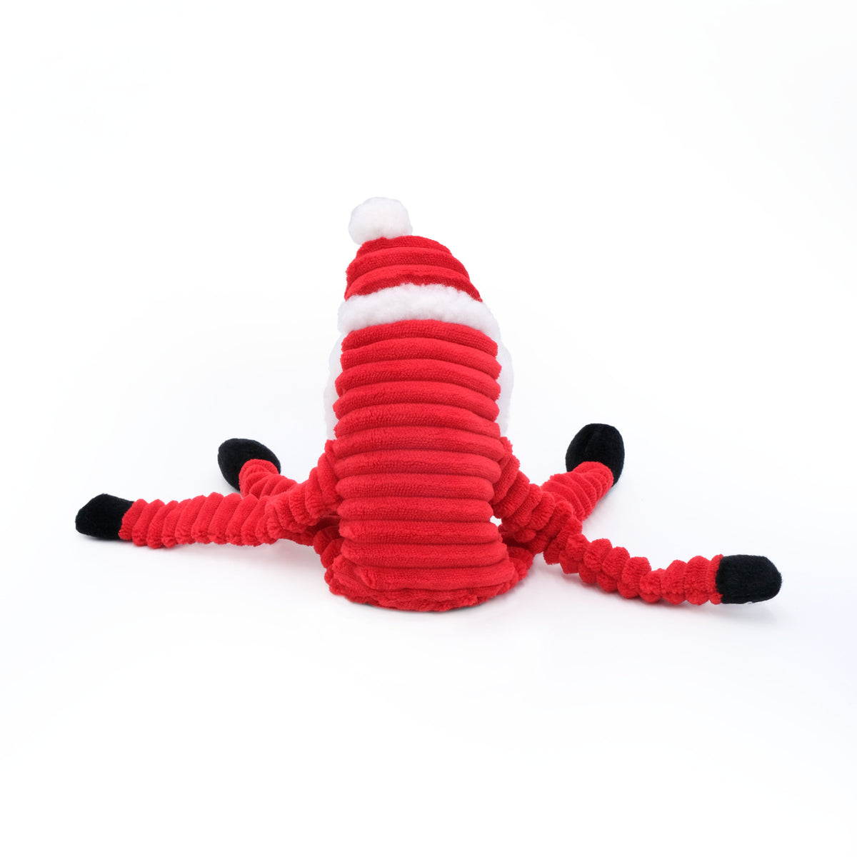 Christmas Crinkle Santa Small seen from behind