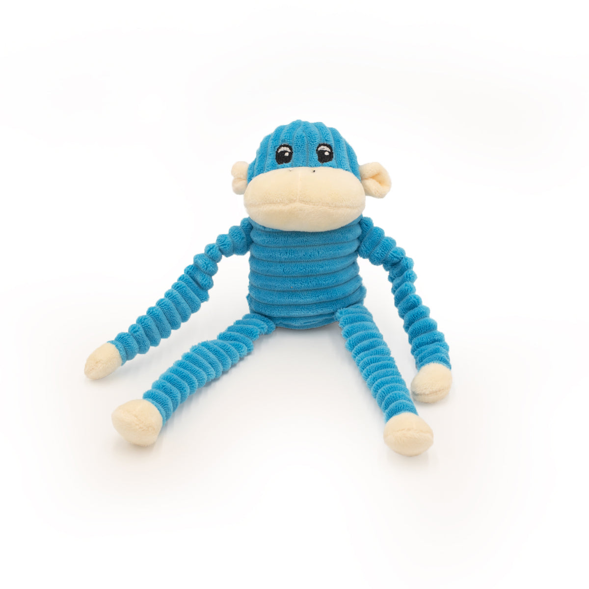 The blue Spencer crinkle monkey on its own