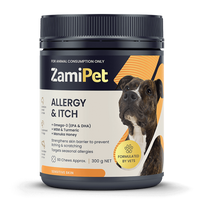ZamiPet Allergy & Itch Supplement for Dogs, 300g pack of 60 chews