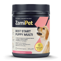 ZamiPet Best Start Puppy Multi 300g, 100 breakable multivitamin chews for puppies