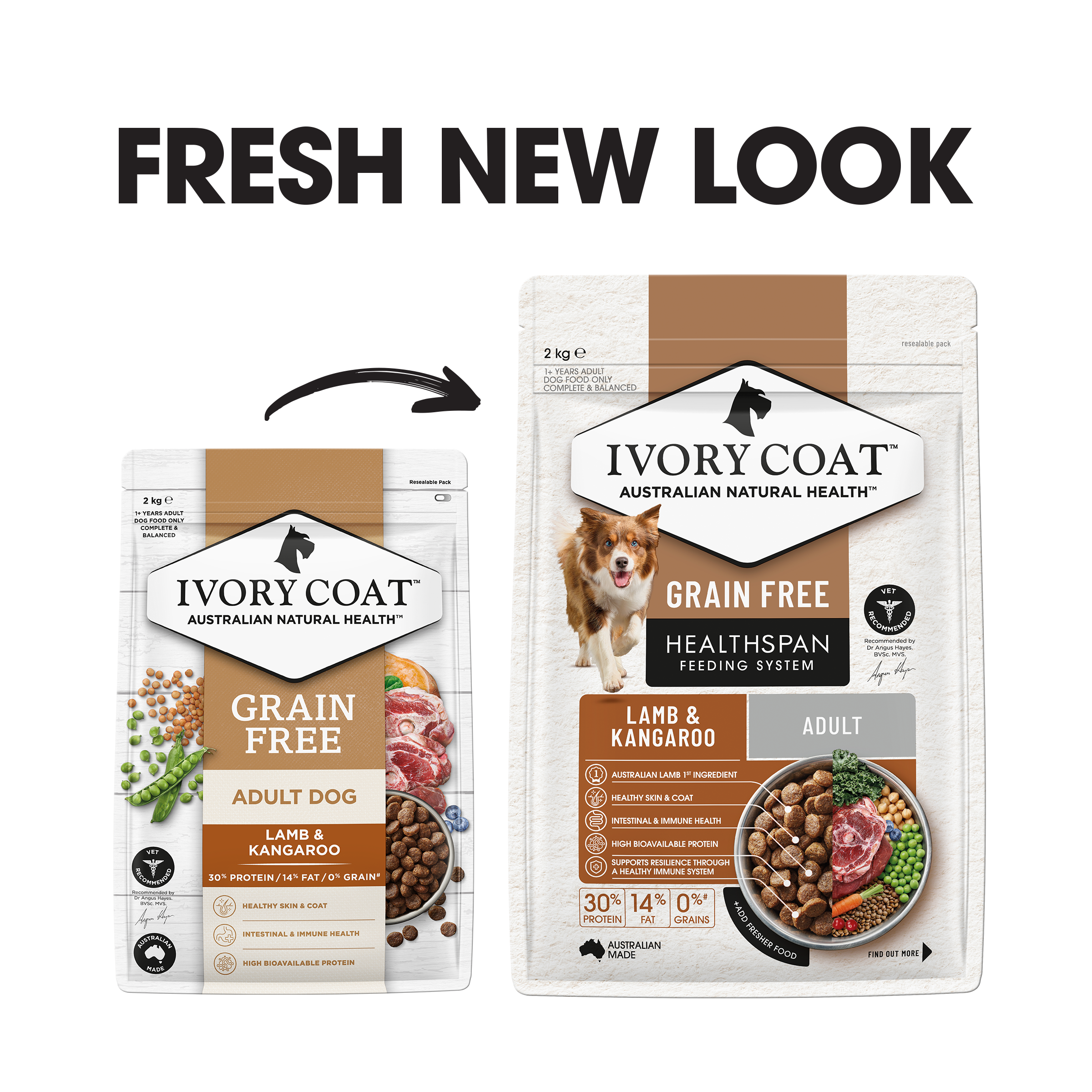 Ivory Coat Grain Free Adult All Breeds Dry Dog Food Lamb & Kangaroo product detail 1