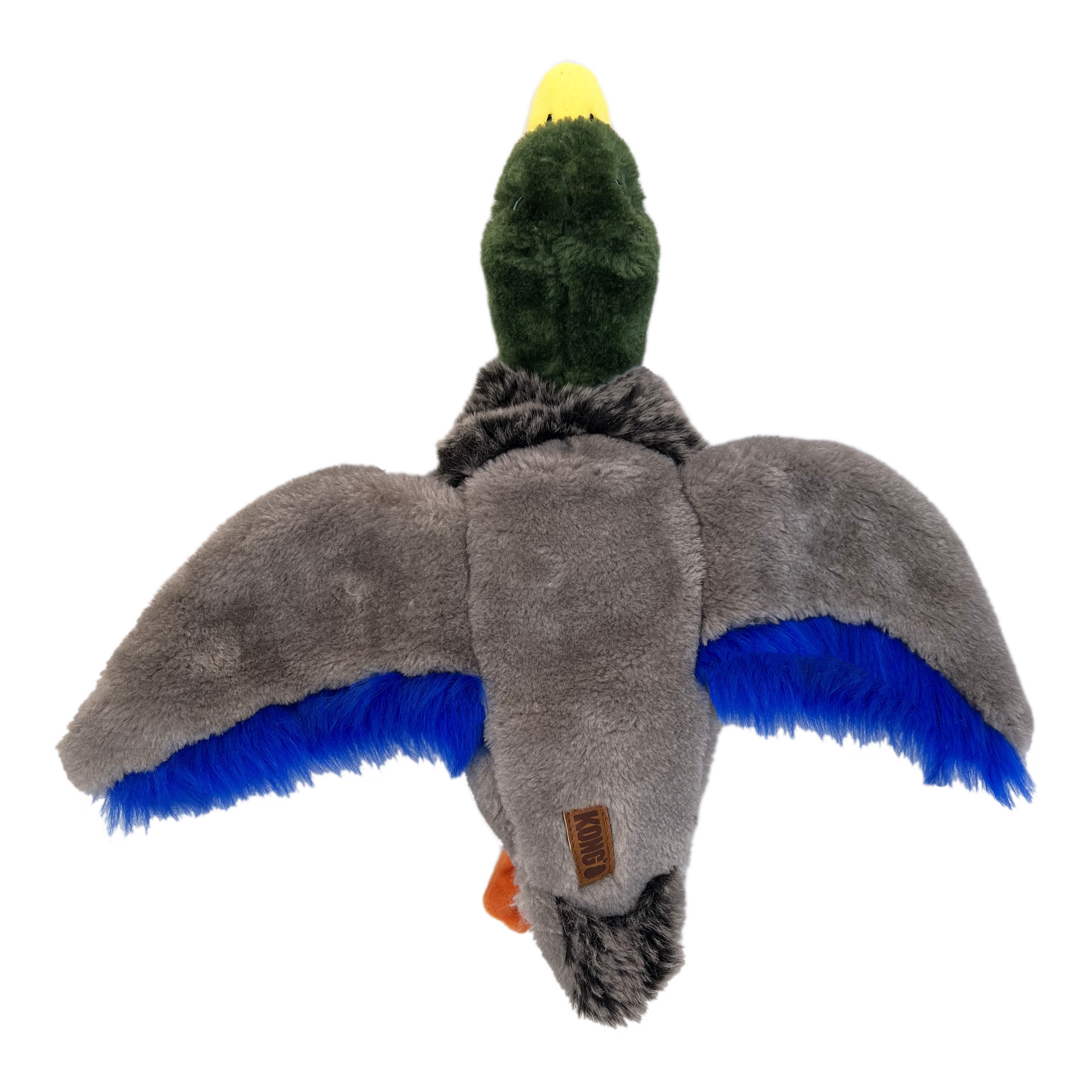 KONG Dog Toys Wild Low Stuffing Mallard Duck shown on its own