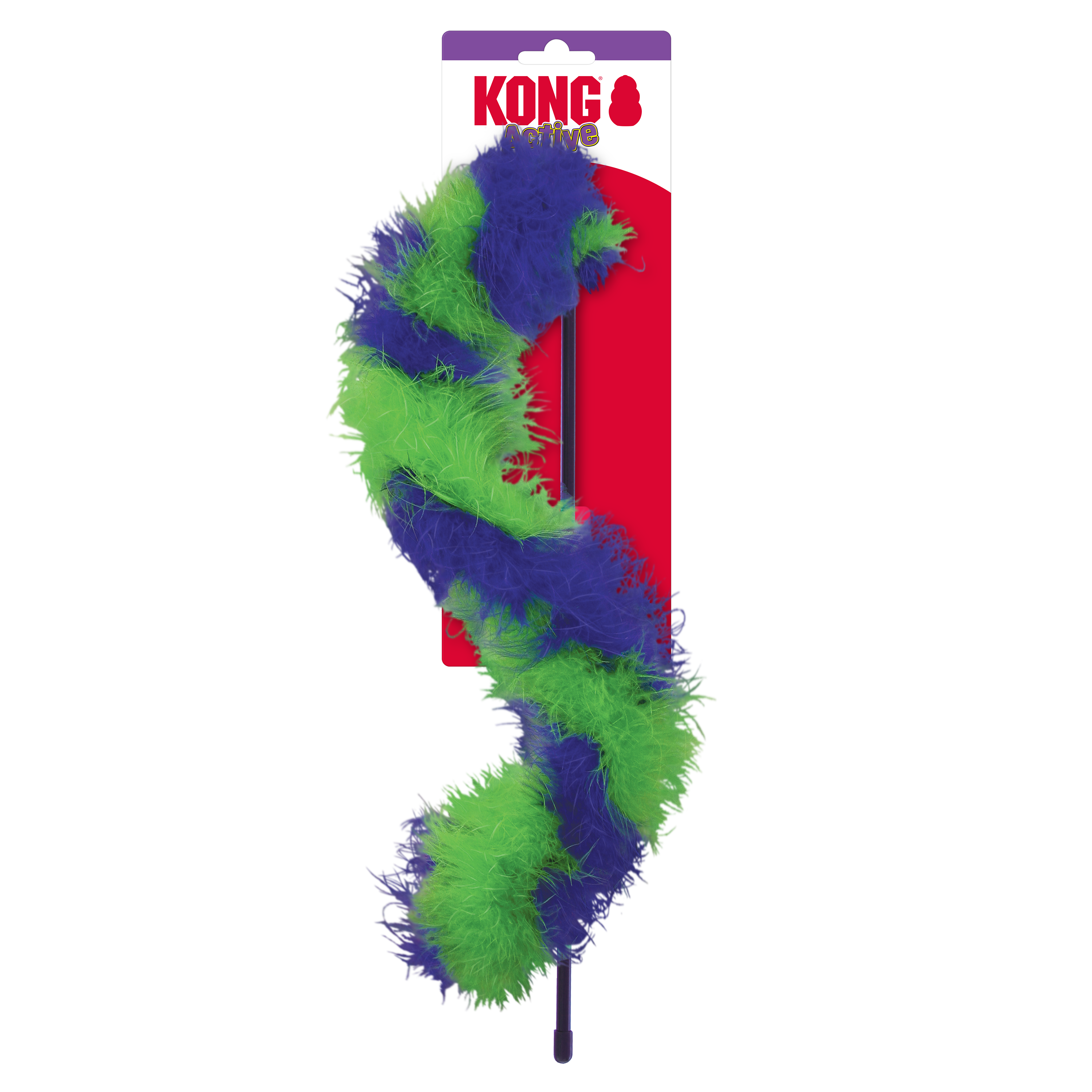 KONG Cat Toys Active Twisted Boa Teaser Assorted in retail packaging