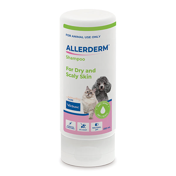 Virbac Allerderm Shampoo for Dry and Scaly Skin 250ml bottle