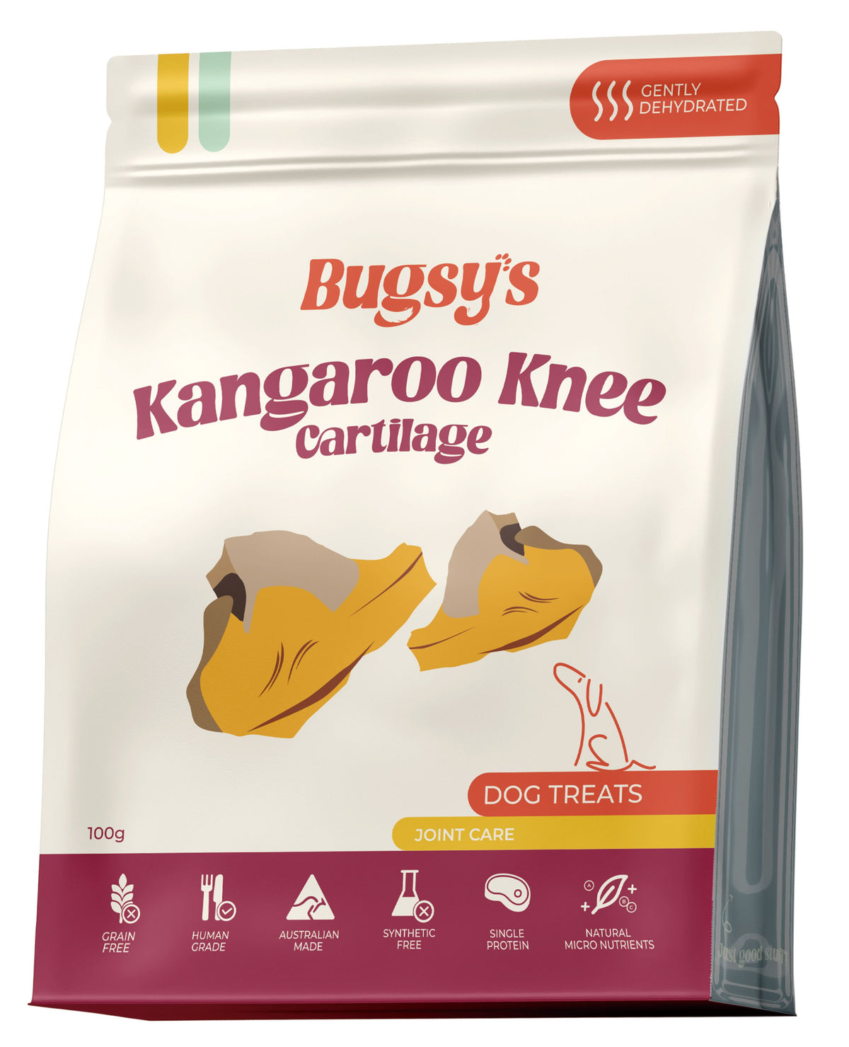 Bugsy's Kangaroo Knee Cartilage Dog Treats 100g