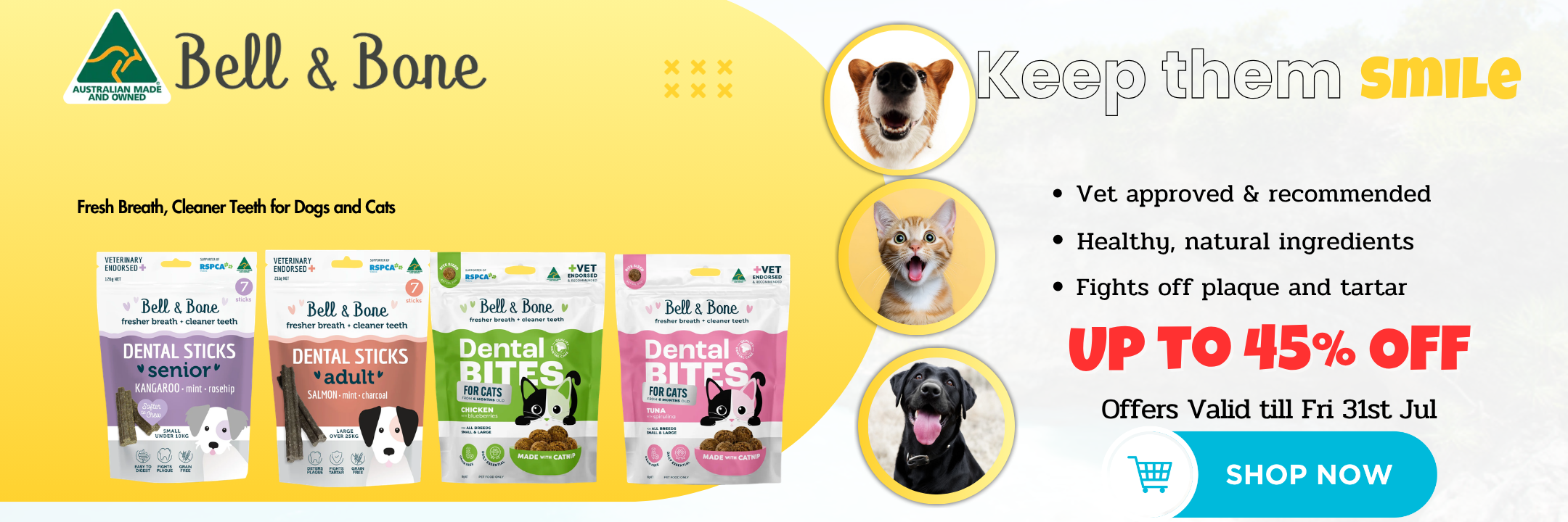 Bell and Bone up to 45% OFF valid till Fri 31st Jul