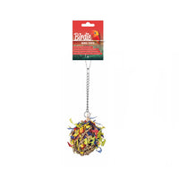 Birdie Foraging Super Shredder Ball in the small 13 x 8cm size, shreddable strands packed into a ball