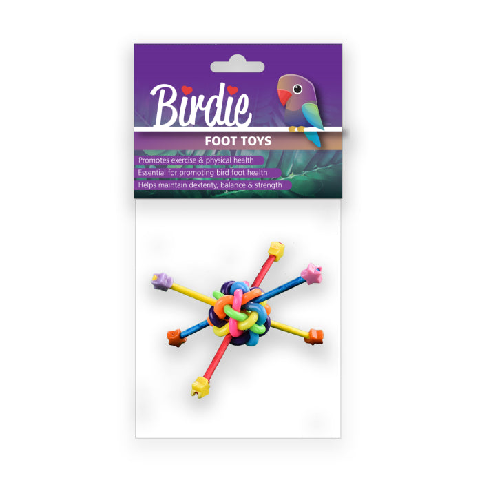 Birdie Foot Shiny Stars parrot foot toy, 13cm strand of shiny star shapes