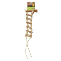 Birdie Naturals Jaws Rope Ladder, natural fibre rungs on a 32 x 8cm hanging ladder