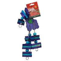 Birdie Blueberry Pile bird toy, round wooden berry pieces gathered on a metal chain