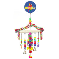 Birdie Large Hanger with Beads Dice Plastic Chain, dice and beads strung down a plastic chain