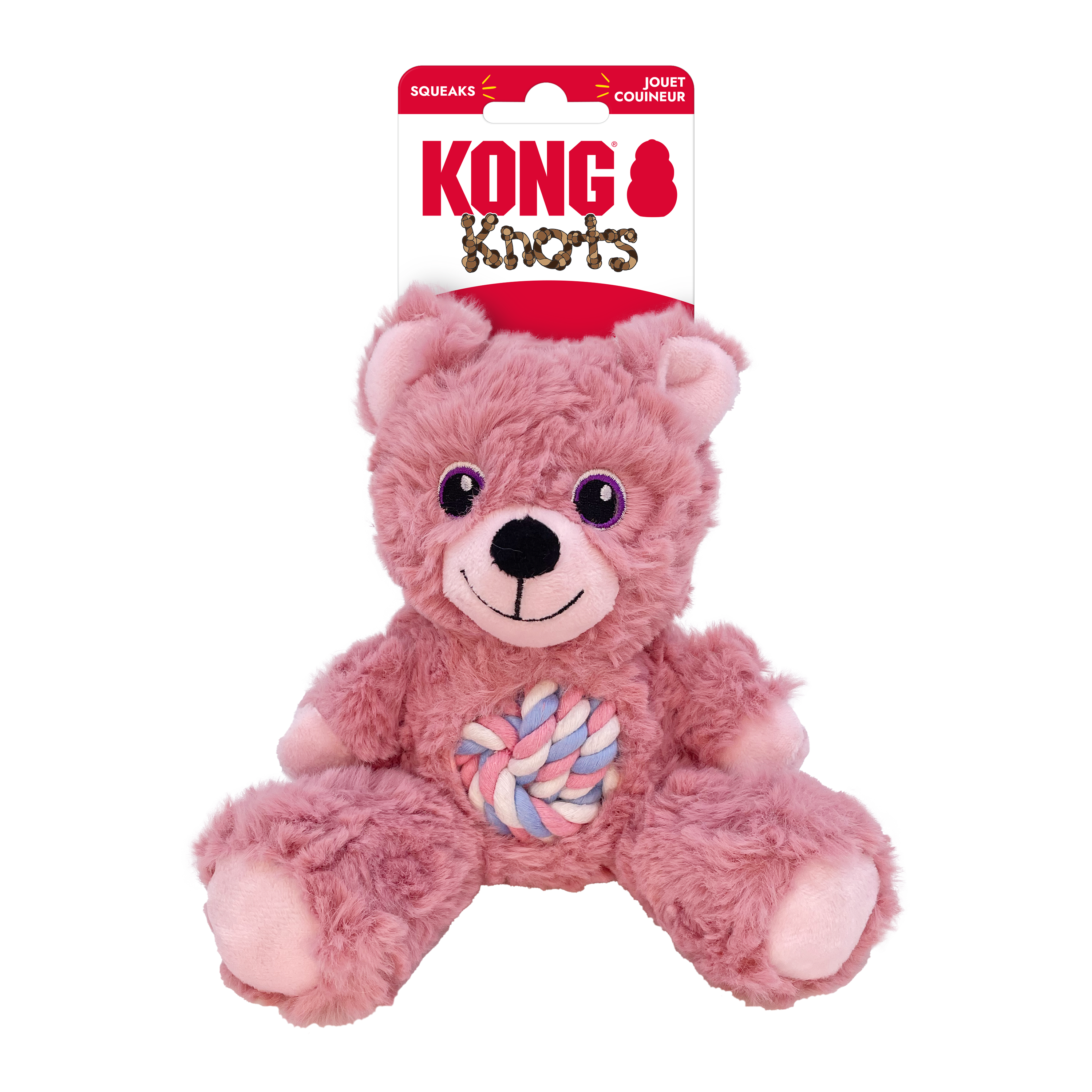KONG Dog Toys Knots Teddy Assorted in its retail pack