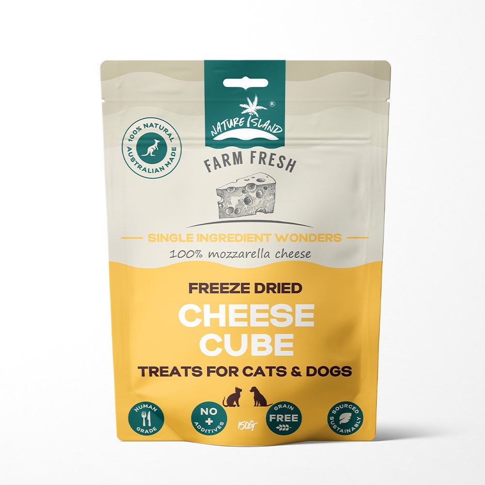 Nature Island Freeze Dried Cheese Cube Human-Grade Pet Treats