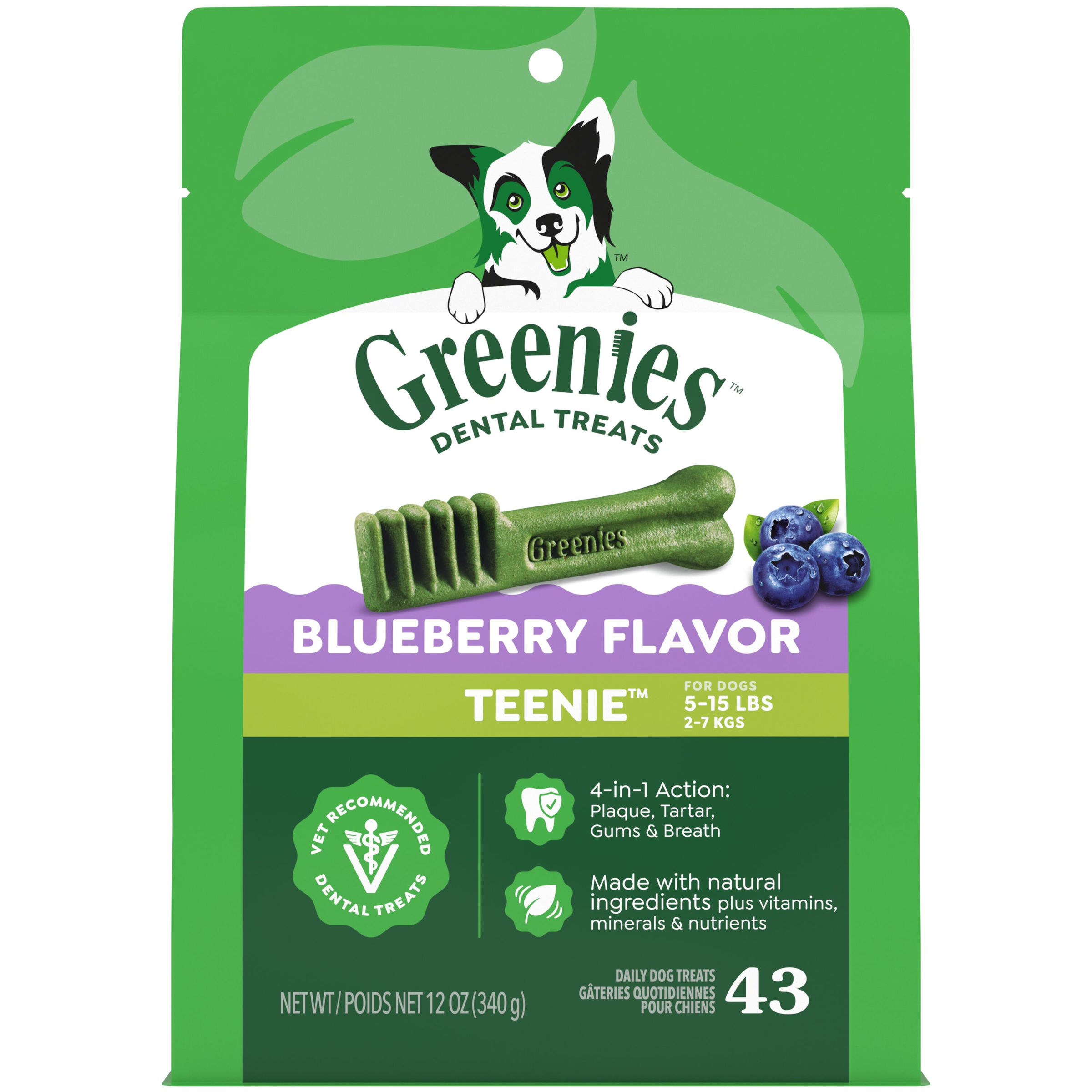 GREENIES Blueberry Teenie(2-7kg) Dental Dog Treats front of pack