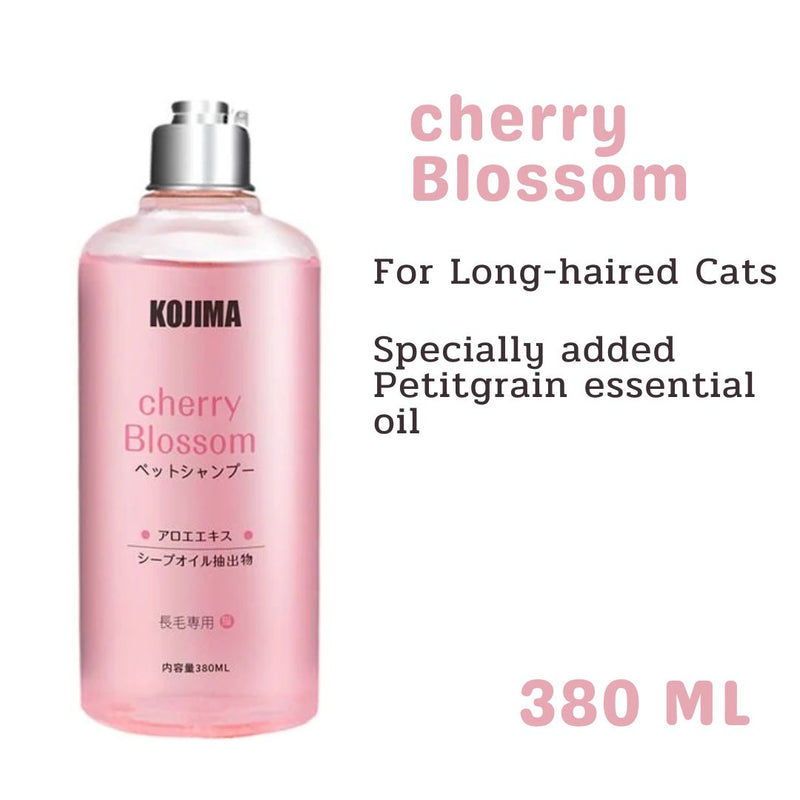 Kojima Cat Long Hair Cherry Shampoo - 380ml | PeekAPaw Pet Supplies