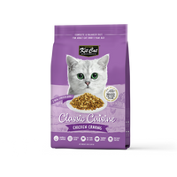 Kit Cat Classic Cuisine Chicken Craving dry cat food, front of the 1.2kg bag