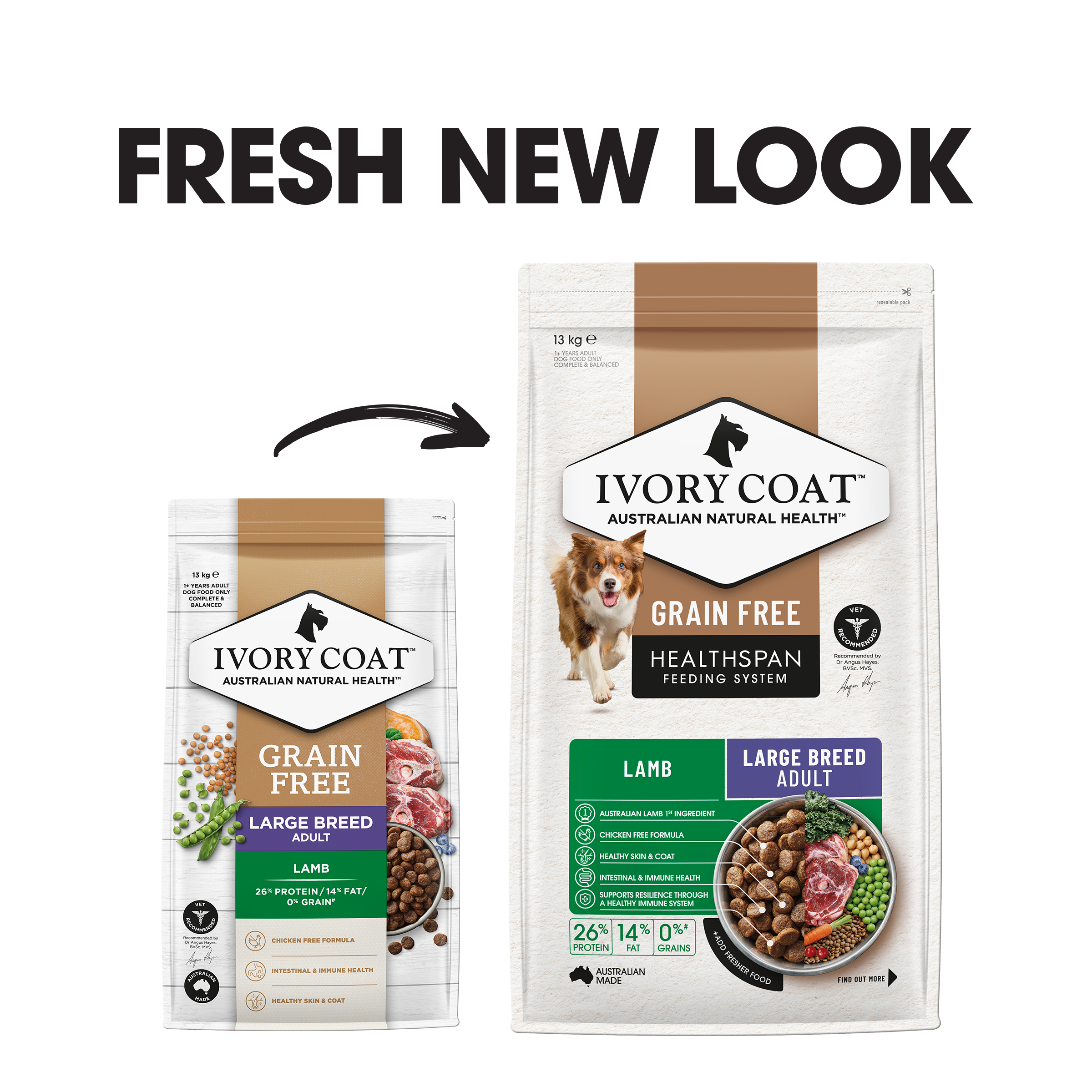 Ivory Coat Grain Free Adult Large Breed Dry Dog Food Lamb product detail 1