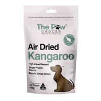 The Paw Grocer Air Dried Dog Treats Kangaroo Straps pack front