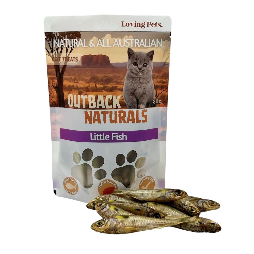 Loving Pets Little Fish Cat Treats - 80g | PeekAPaw Pet Supplies