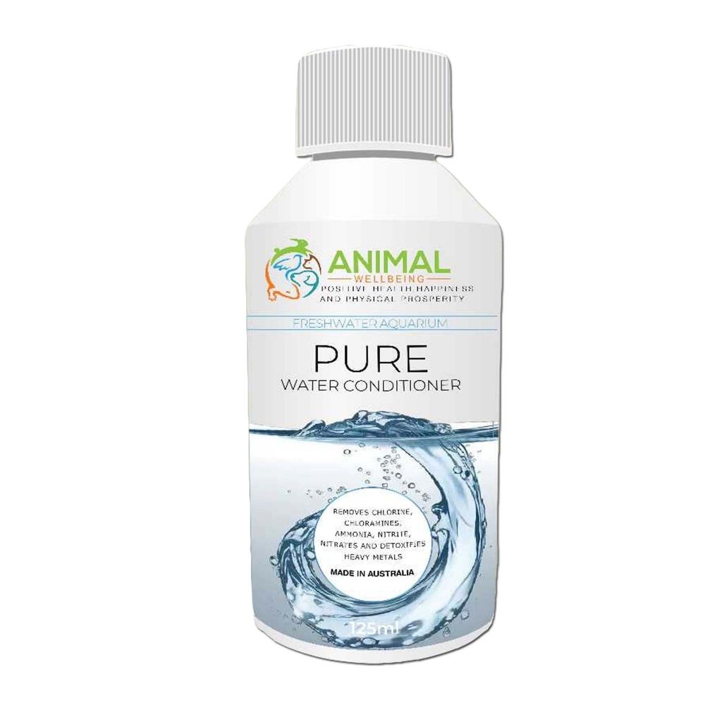 Animal Wellbeing Pure Aquarium Water Conditioner 125ml bottle | PeekAPaw Pet Supplies