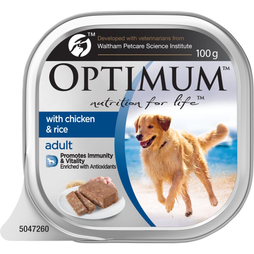 OPTIMUM Adult Chicken, Rice & Vegetables Wet Dog Food