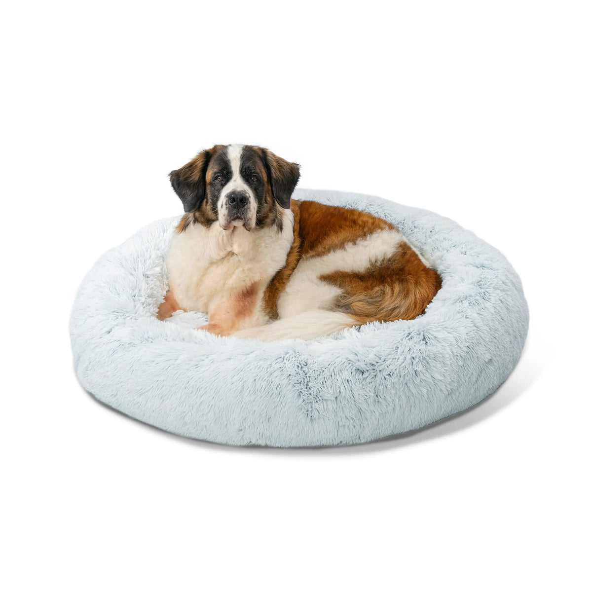 Best Friends by Sheri Original Calming Donut shag bed, Extra Large 114cm, Frost