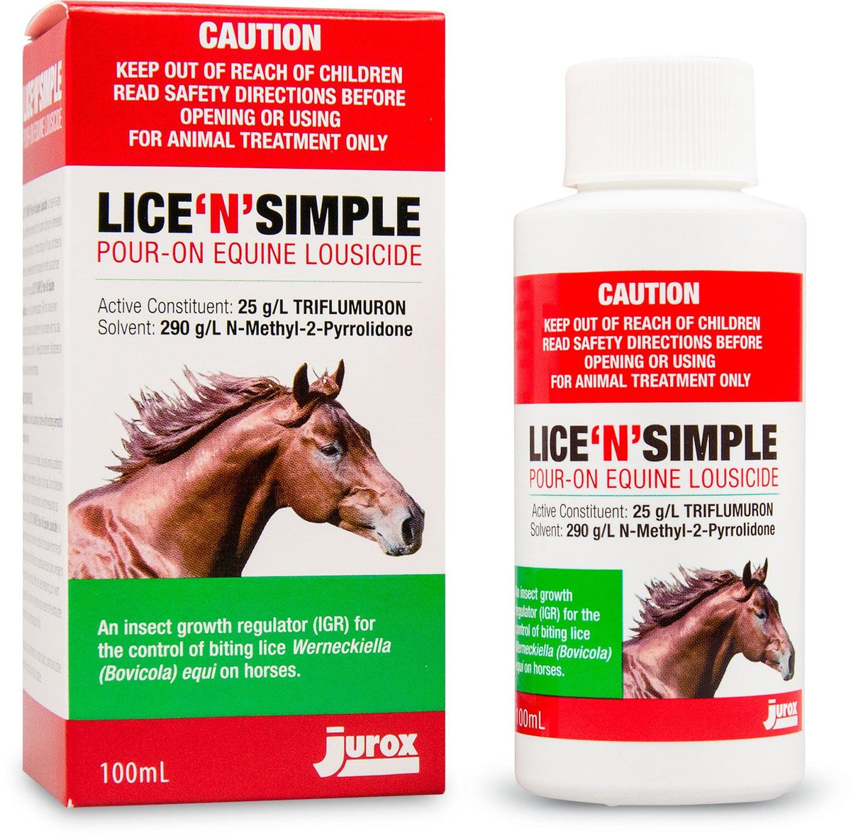 Jurox Lice N Simple Pour-On 100ml product packaging