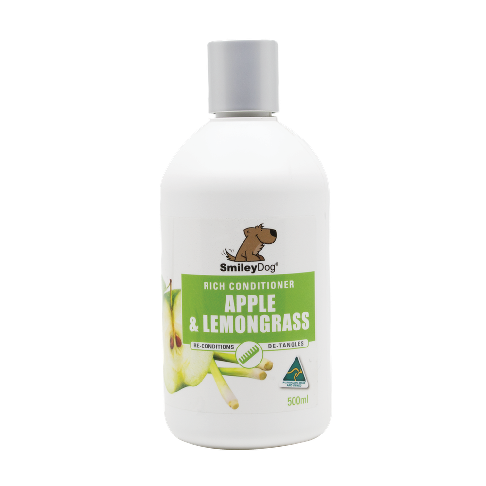 Smiley Dog Apple & Lemongrass Conditioner - 500ml | PeekAPaw Pet Supplies