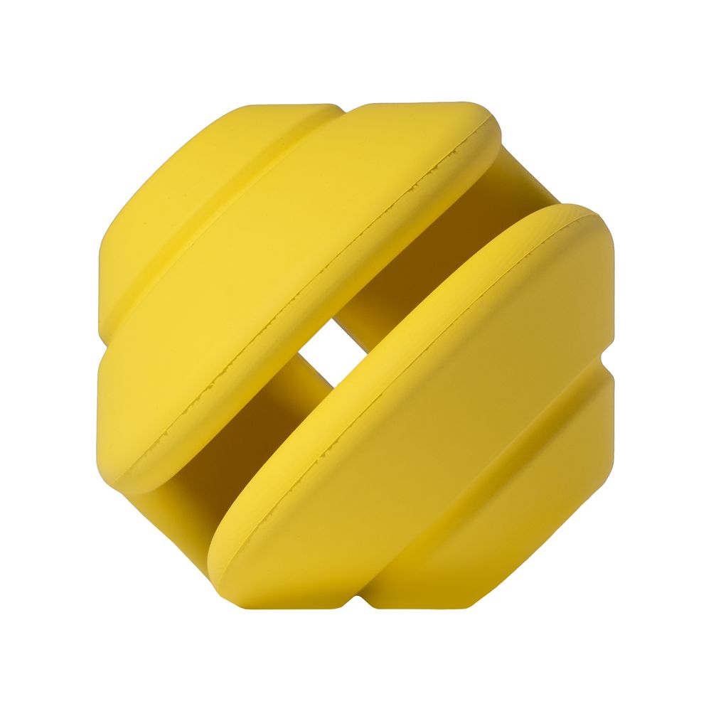 Pet DreamHouse Chewtastic GEO Fillables Treat Dispensing Dog Toy - Geo-Spherix Ball Yellow | PeekAPaw Pet Supplies