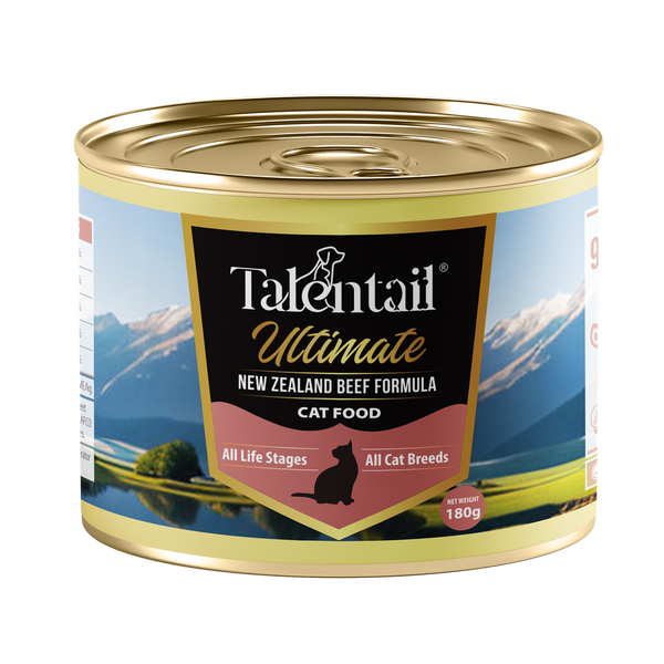 Talentail Ultimate Premium New Zealand Beef Wet Cat Food - 180g x 12 | PeekAPaw Pet Supplies