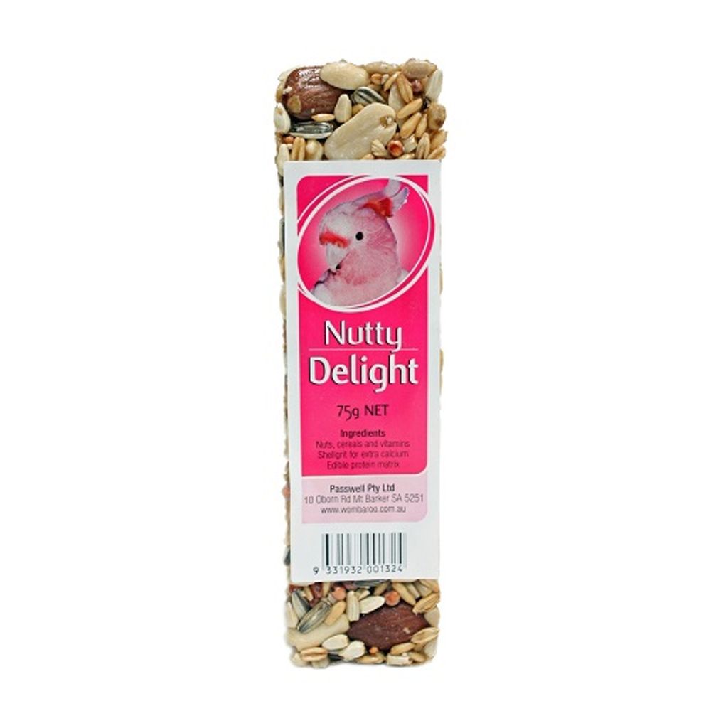 Passwell Avian Delight Bird Treat Bar - Nutty | PeekAPaw Pet Supplies