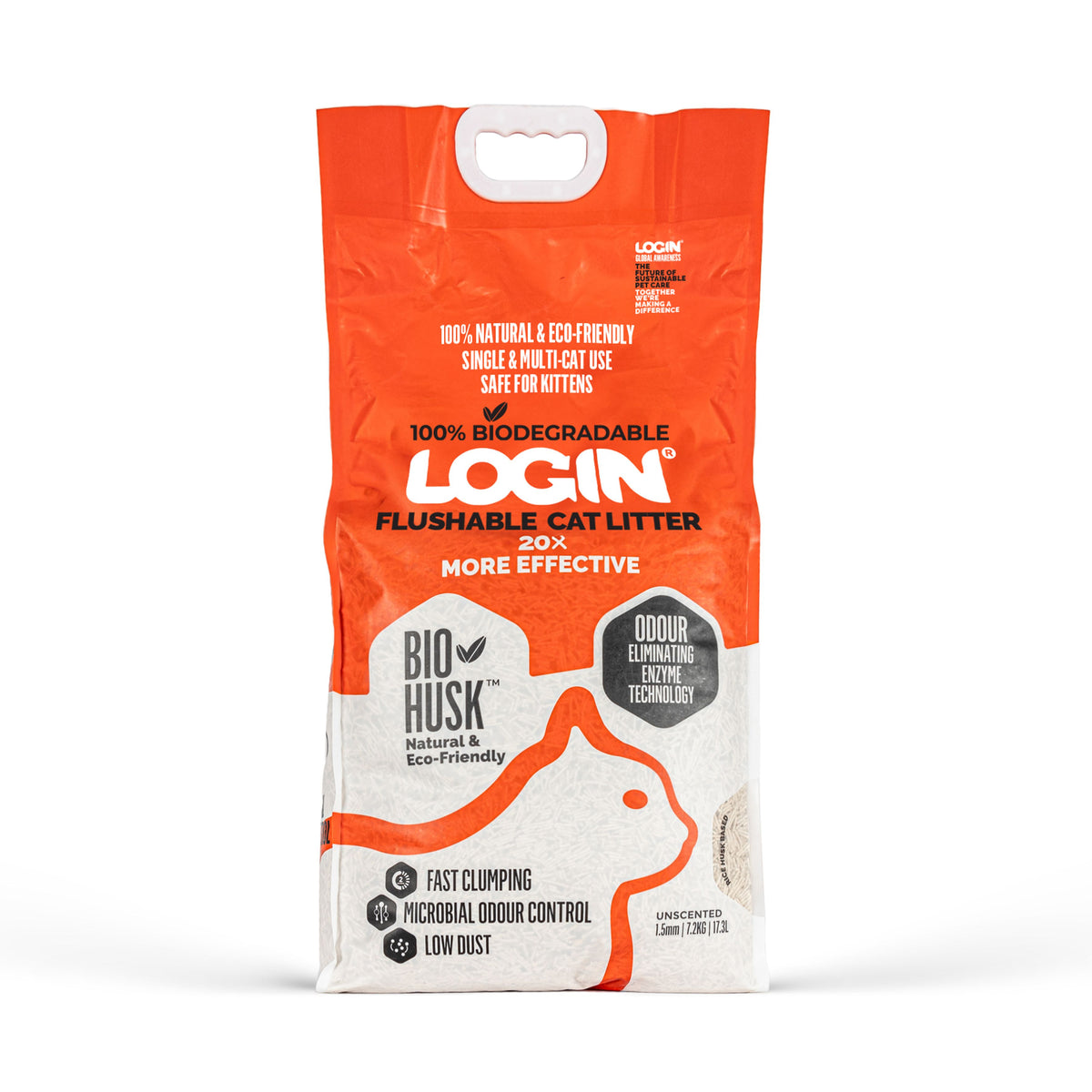 Login rice husk cat litter 7.2kg bag
