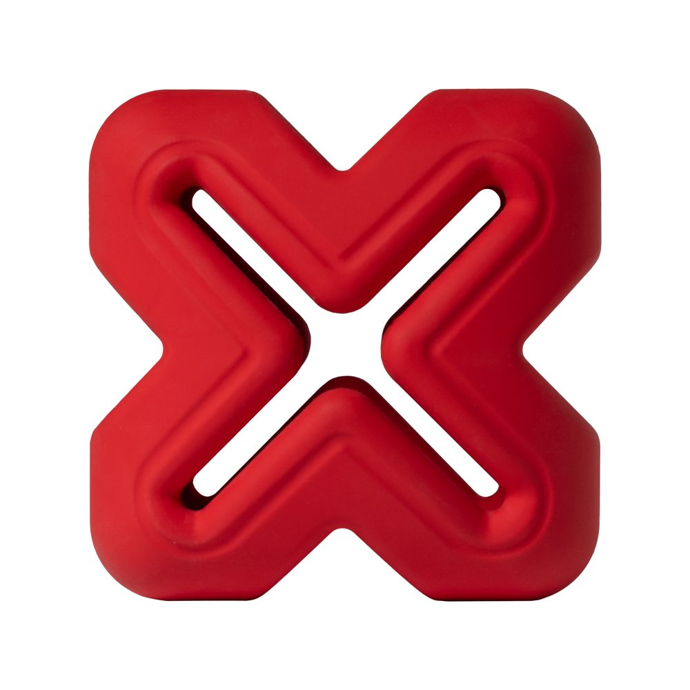 Pet DreamHouse Chewtastic GEO Fillables Treat Dispensing Dog Toy - Geo-Metz Roller Red | PeekAPaw Pet Supplies