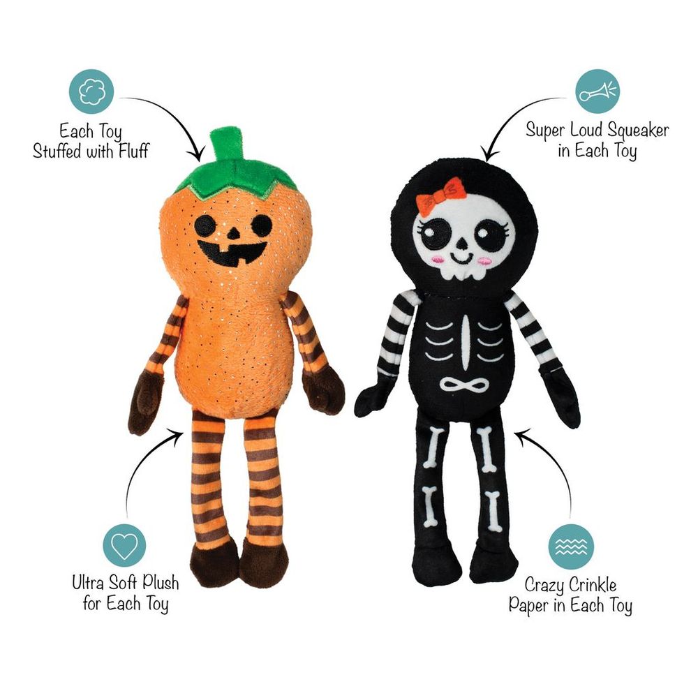Fringe Studio Halloween Plush Dog Toy Set - Oh My Gourd - Default Title | PeekAPaw Pet Supplies