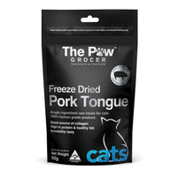 The Paw Grocer Freeze Dried Cat Treats Black Label Pork Tongue pack front