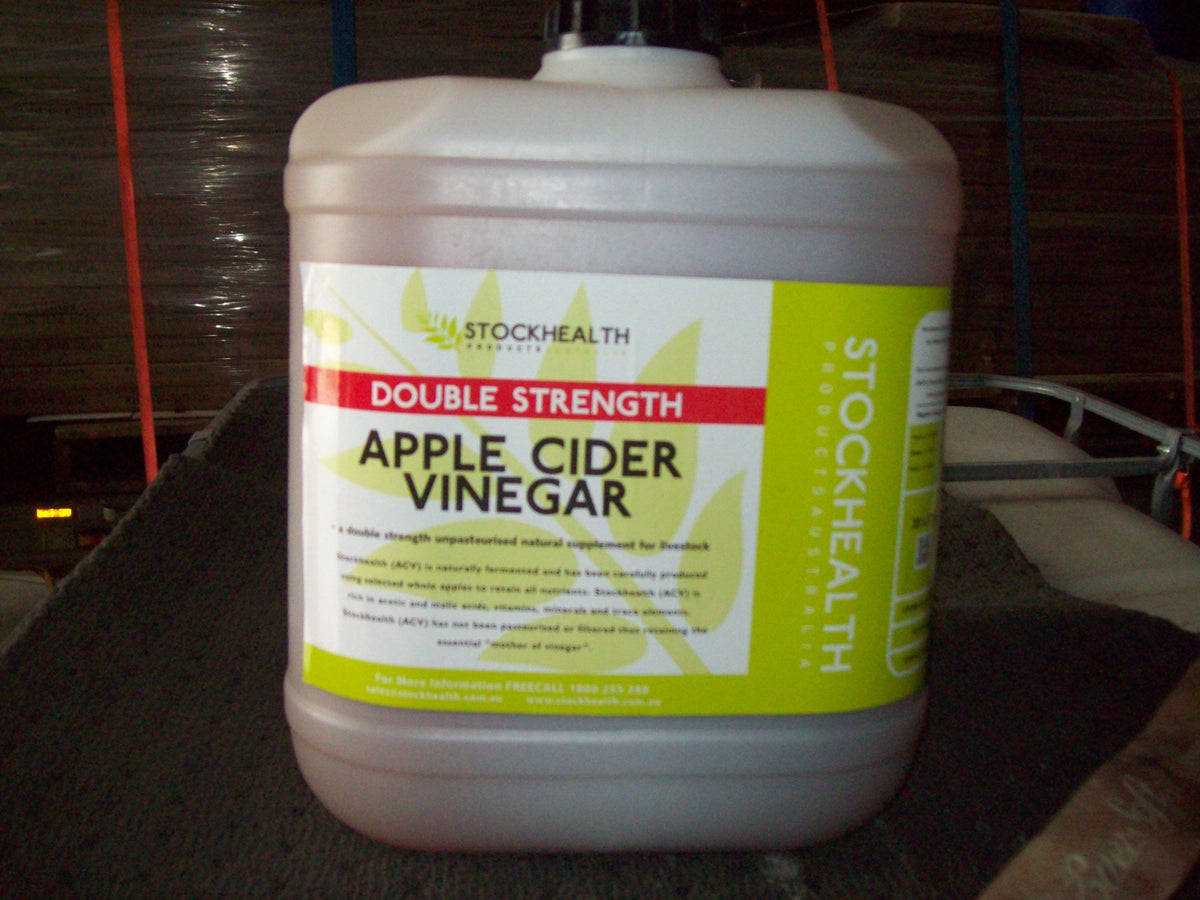 Stockhealth Apple Cider Vinegar Double Strength for Livestock 20L pack