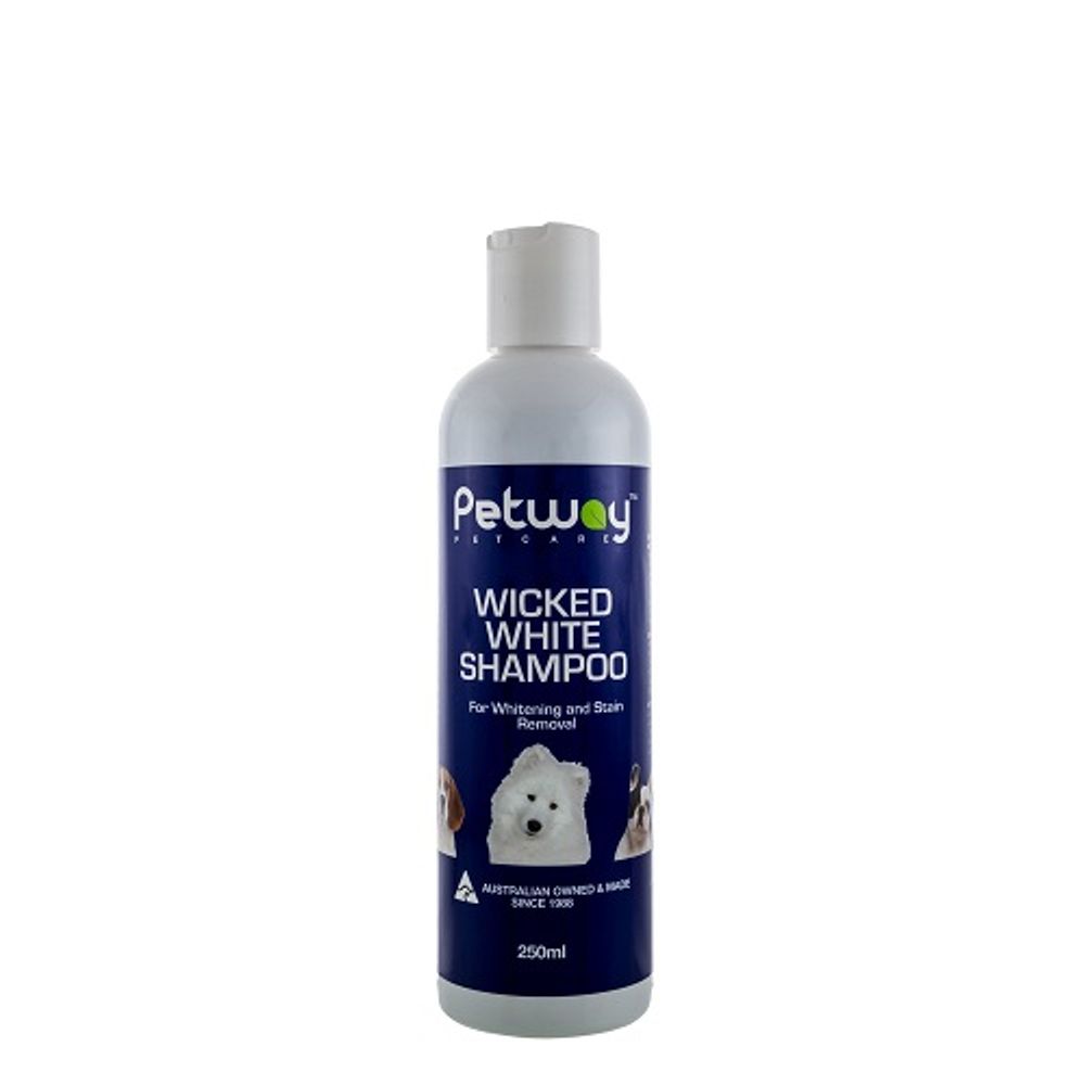Petway Petcare Wicked White Whitening & Stain Removal Shampoo - 250ml | PeekAPaw Pet Supplies