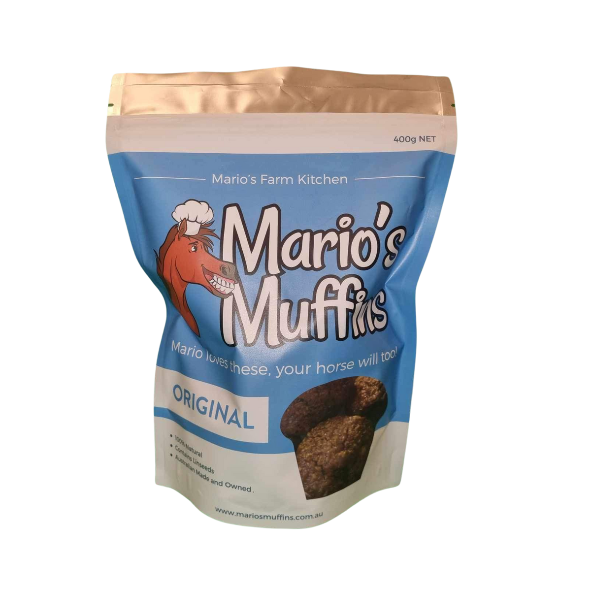 Mario's Muffins Original Horse Treats 400g product packaging