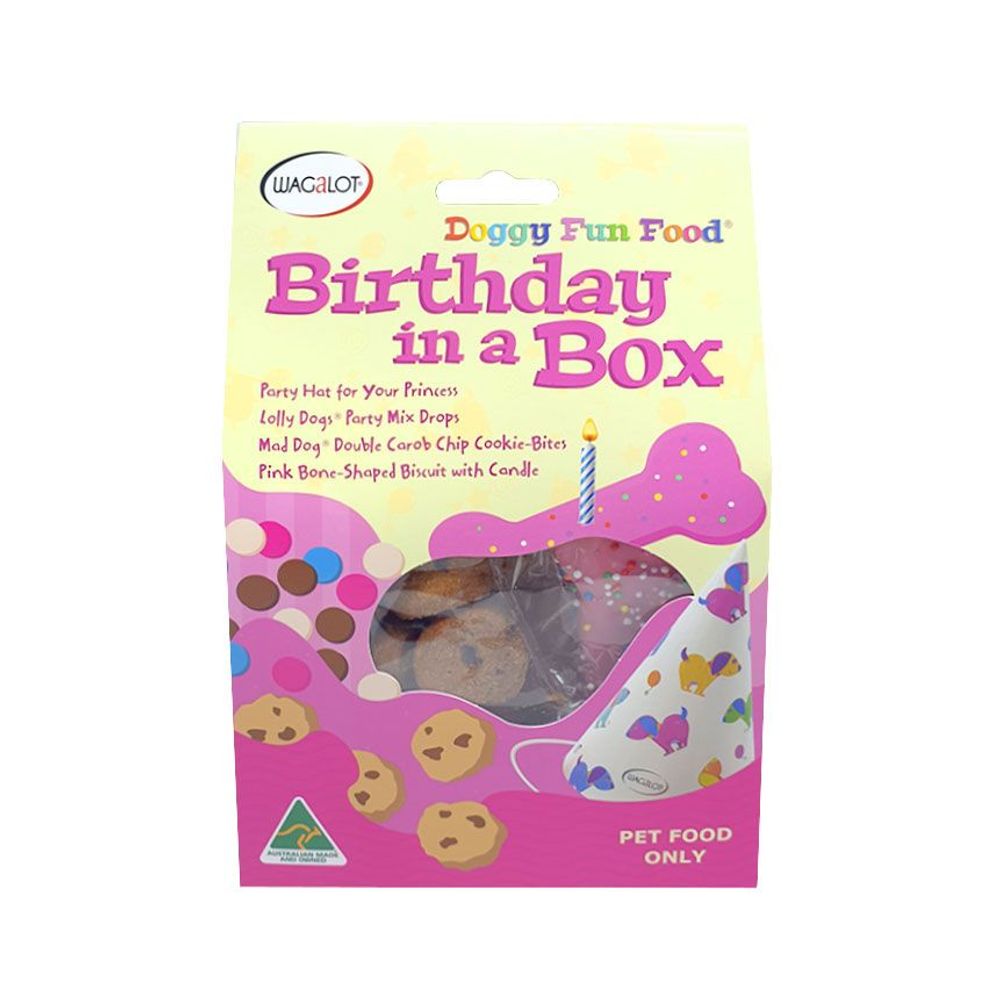 Wagalot Doggy Fun Food Birthday In A Box - Pink