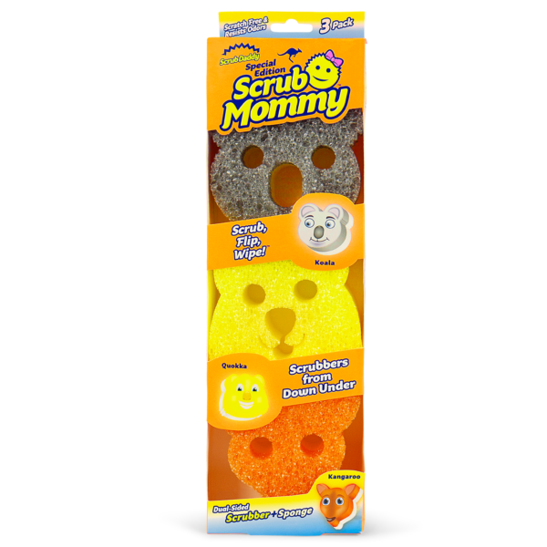 Scrub Mommy Aussie Shapes cleaning sponge 3 pack