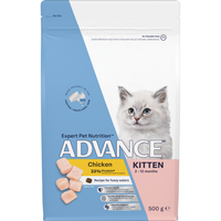 ADVANCE Kitten Dry Cat Food Chicken - 500g | PeekAPaw Pet Supplies