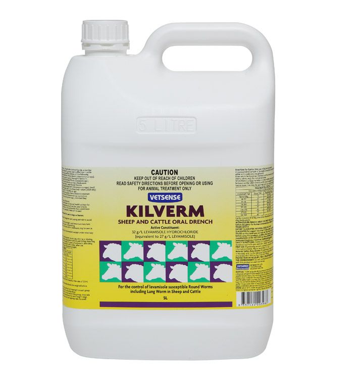Vetsense Kilverm Sheep & Cattle Wormer 5L pack